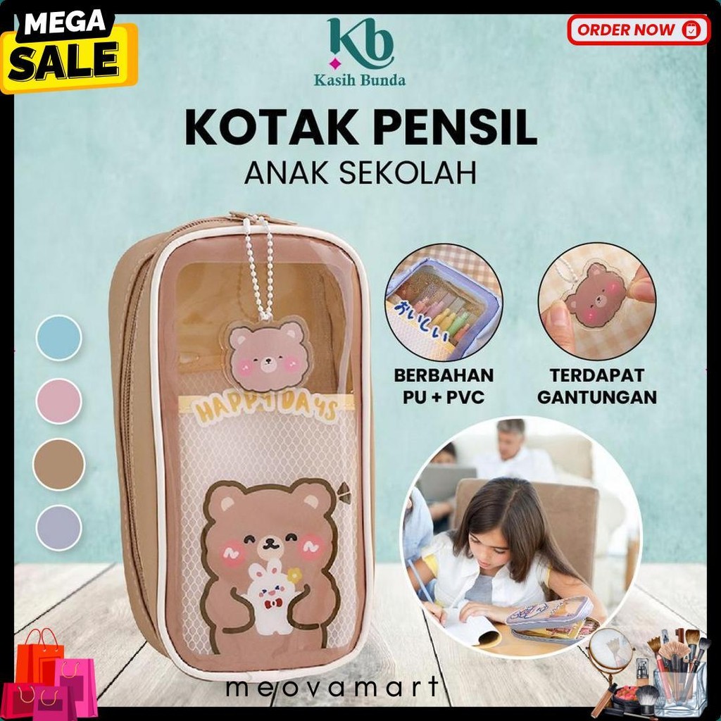 

Pencil Case Tempat Pensil Anak Transparan Motif Kartun Korean Style / Tempat Alat Tulis Perlengkapan Sekolah Multifungsi/TempatPulpen Bunda A61 Diskon