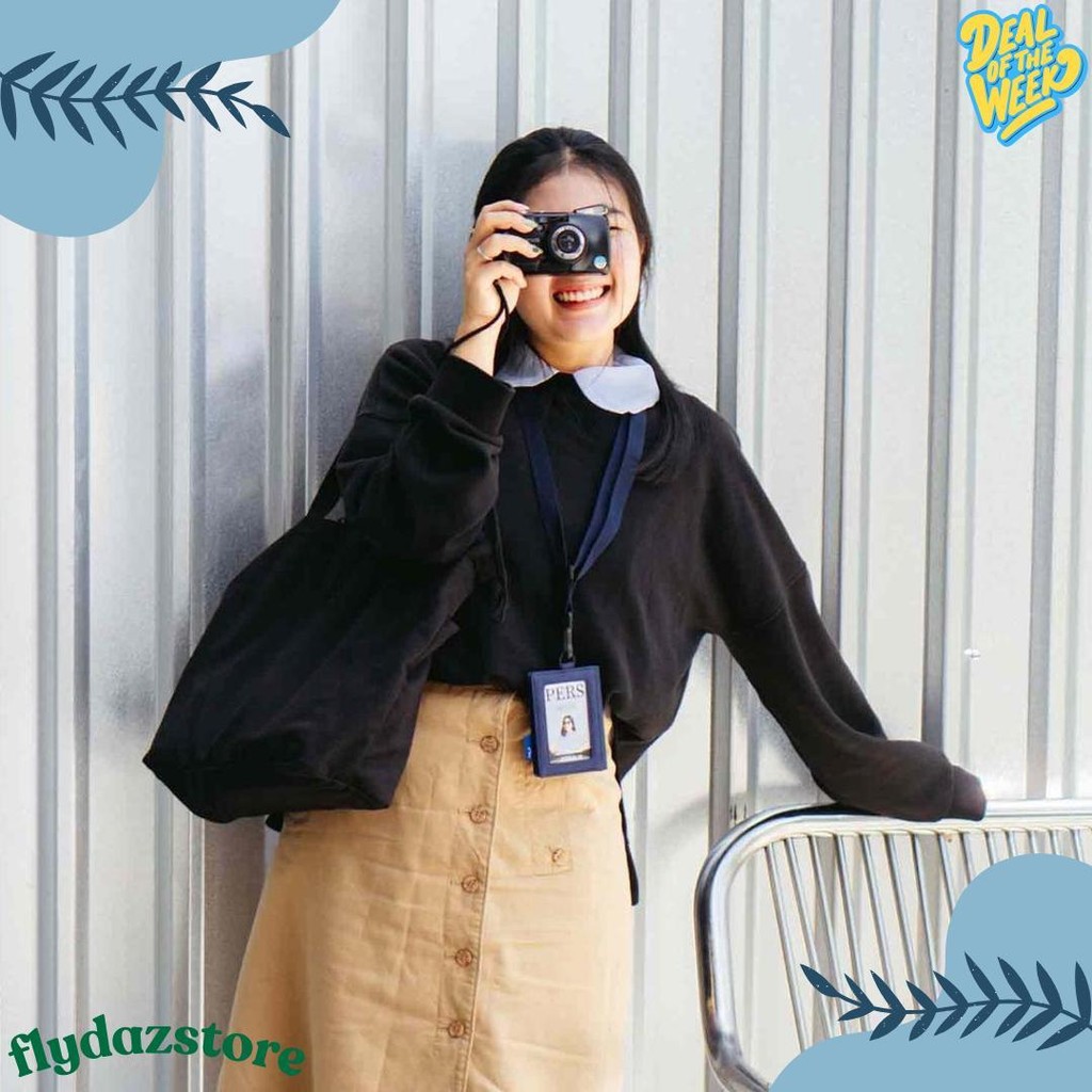 

Wallts Lorey Navy - Lanyard Name Tag Id Card Pria Wanita Diskon Setengah Harga