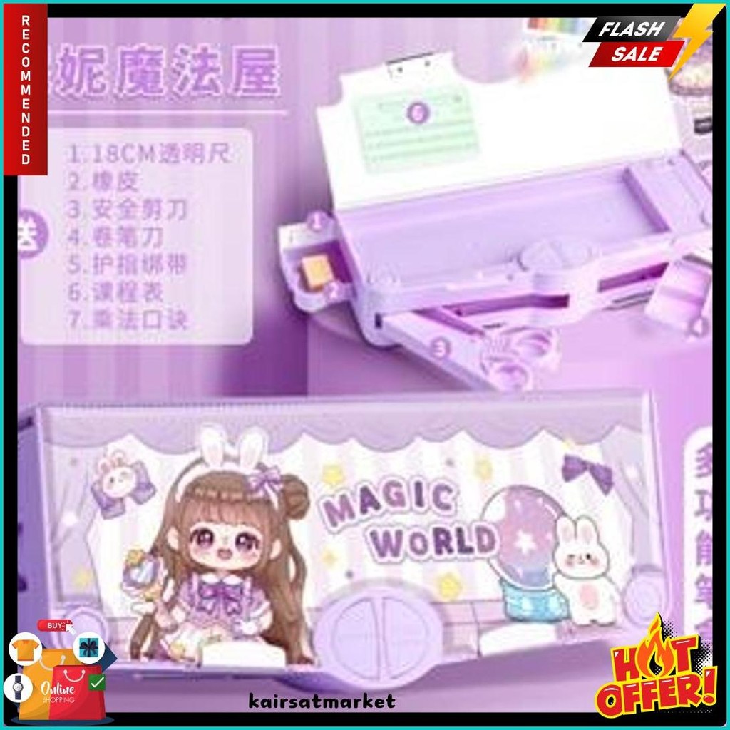 

Tempat Pensil Multifungsi Motif Unicorn / Dinosaurus / Astronot Untuk Anak Tk/Kotak Pensil Pola Kartun Lapisan Ganda Tunggal Dengan Rautan Kapasitas Terlaris! Produk Ini Banyak Dicari