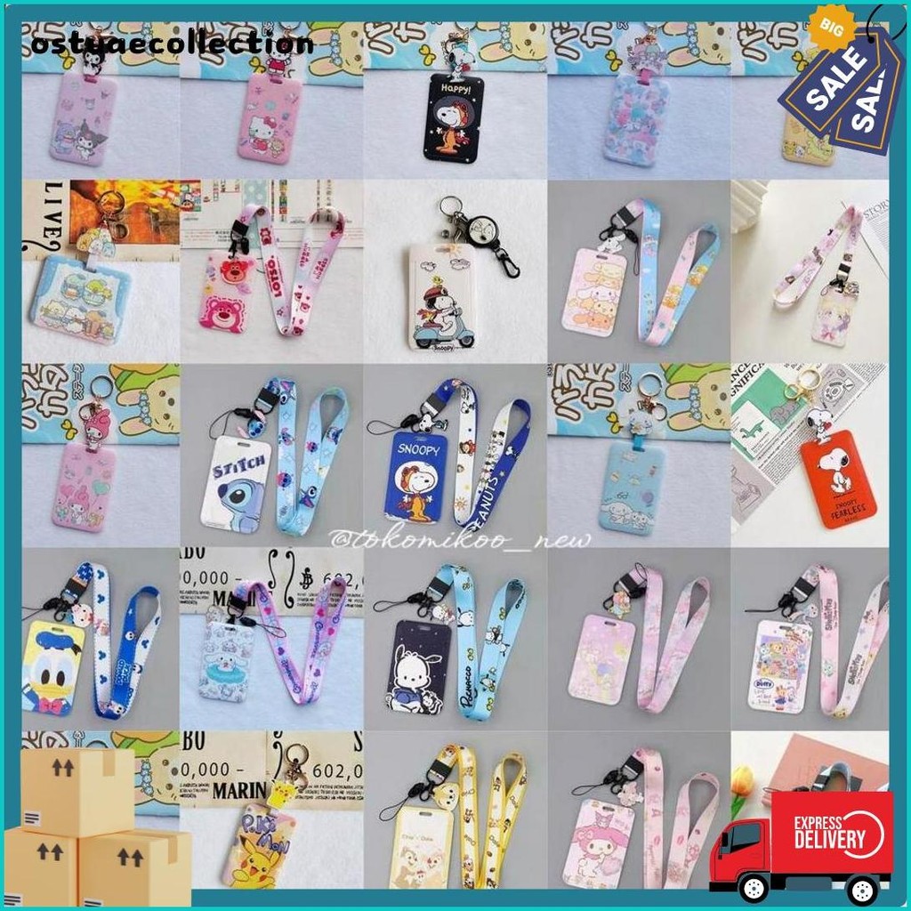 

Lanyard Id Card Tali Gantungan Kartu Card Holder Name Tag Karakter Pikachu Sailoor Moon Snoopy Cinnamoroll Shellie May Pochacco Pooh Sumikko Donald Chip & Dale Lotso Stitch My Melody Little Twin Star Terlengkap Dan Termurah