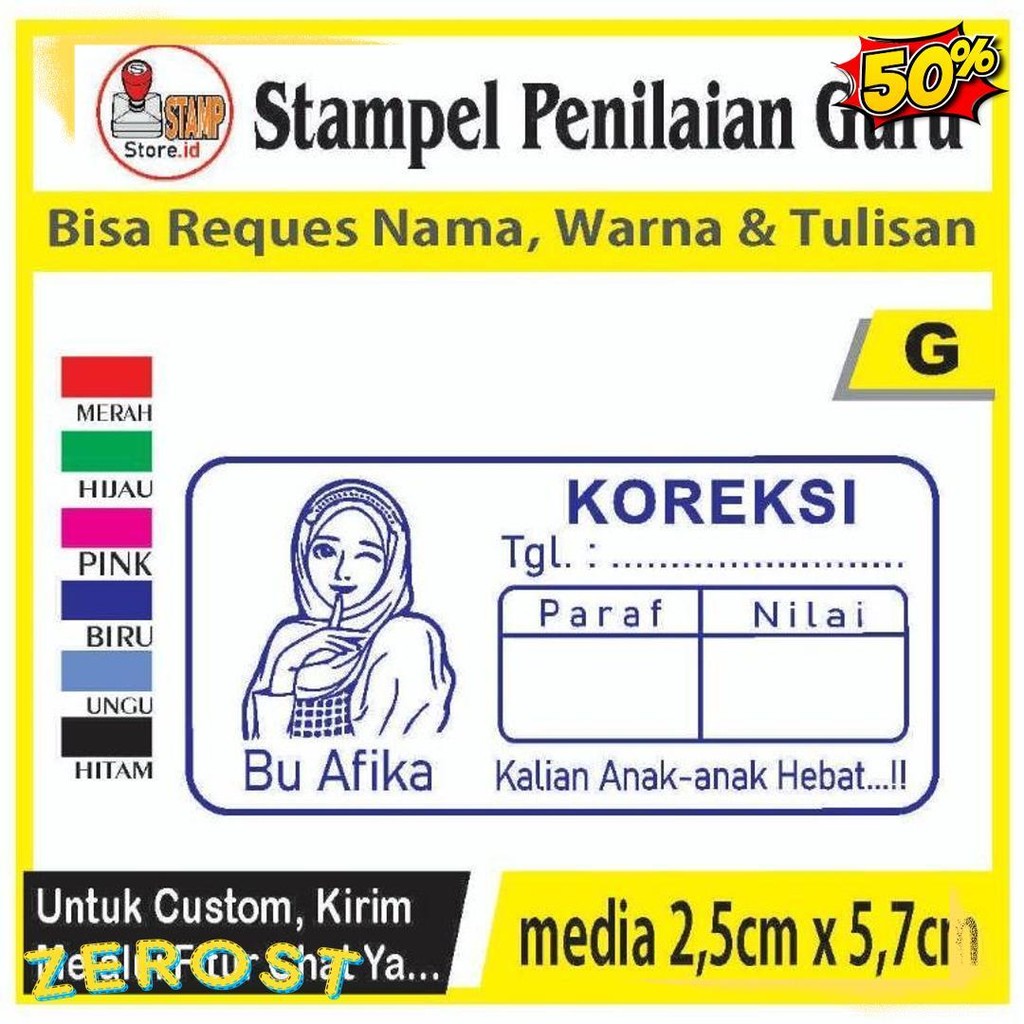 

Stempel Penilaian/Ganti Nama, Gambar Dan Warna/Cap Guru/Stampelbuguru Diskon
