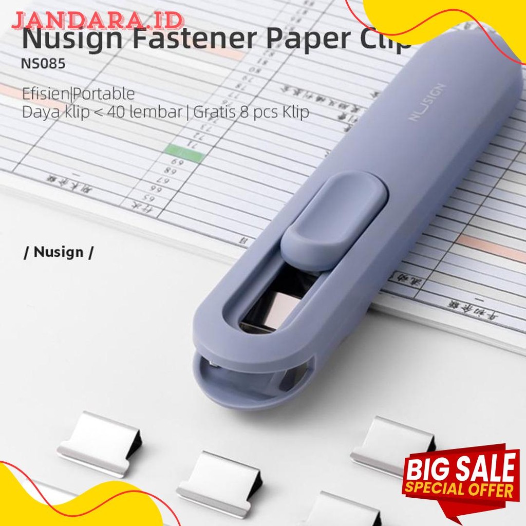 

Nusign Fastener / Binder Clip / Penjepit Kertas Otomatis Gratis 8 Buah Clip Ns085 Diskon Setengah Harga