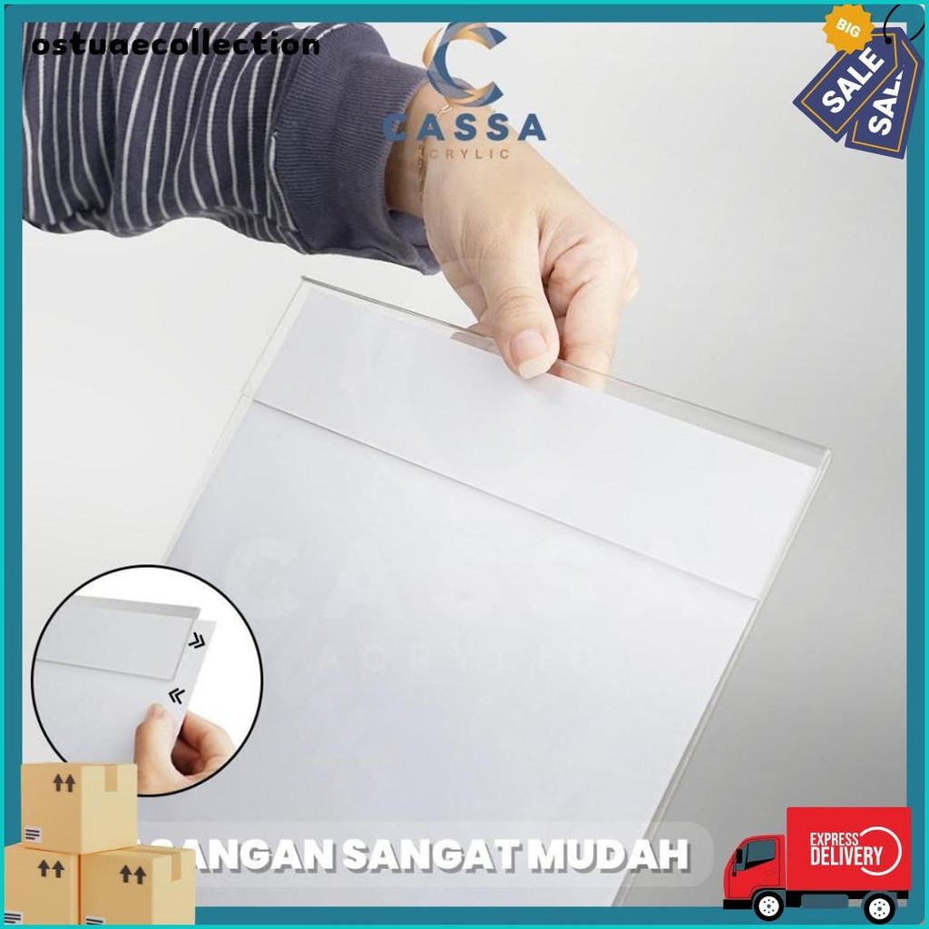 

Tempat Brosur Tempel / Sign Holder Acrylic / Akrilik Dinding A2 Terlengkap Dan Termurah