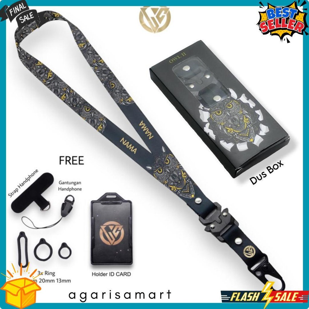 

Lanyard Craft Custom Nama Special Edition Owl Series V2 Terlengkap Dan Termurah