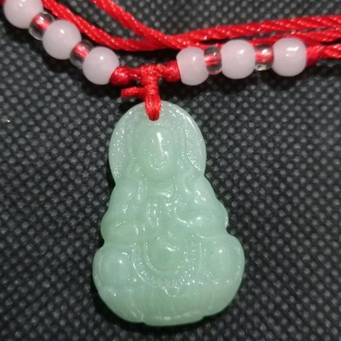 """] kalung liontin custom  kwan im avalokitesvara giok sintetis