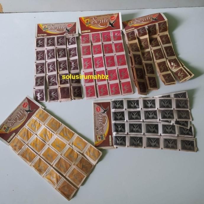 

^^^^^] perpak = 100 pcs 100 biji Pewarna Politur Seriti Super pilih warna Hitam Kuning Coklat Merah antik