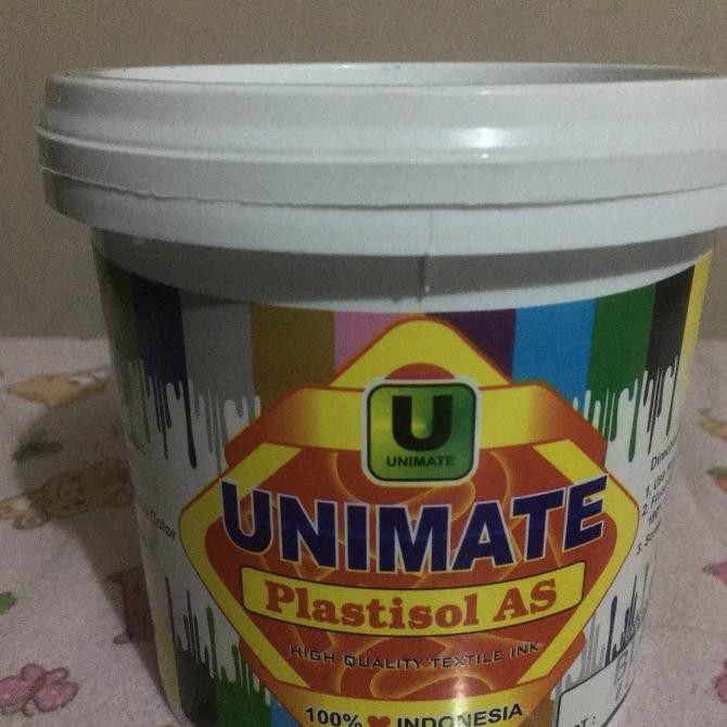

Baru Tinta Sablon Plastisol Unimate As Hitam 1Kg Premium