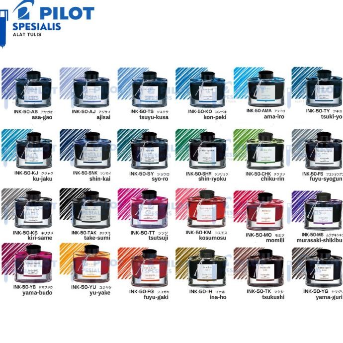 

BEBAS ONGKIR - PILOT IROSHIZUKU INK 50 ml / TINTA IROSHIZUKU INK-50-INT Fountain Pen