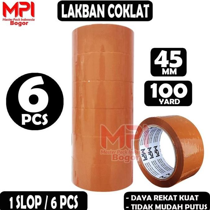 

Promo 1 SLOP - Lakban Coklat Tebal Berkualitas 45 mm x 100 yard - Lakban Pakcing Tebal Murah COD