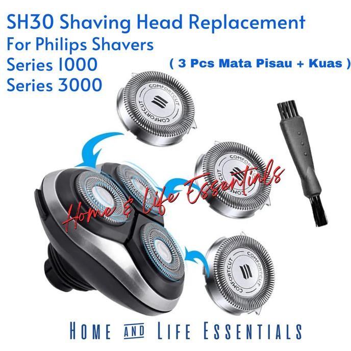 TERBARU - Refill Shaver SH30 Mata Pisau Cukur Philips S1000 S3000 Shaver Blade