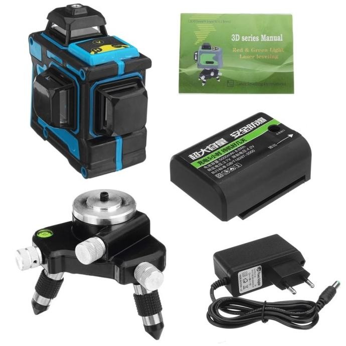 ] laser level rotary 3D 12 lines horisontal vertical cross laser level