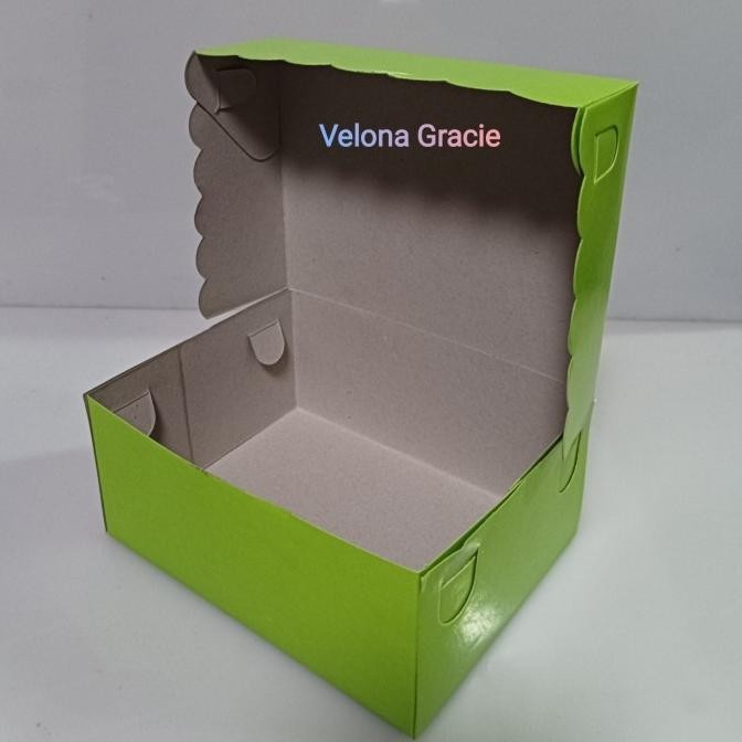 

(Good) Dus Hijau 12x16 Renda isi 50 pcs Kotak Kue Snack Box Hijau Stabilo