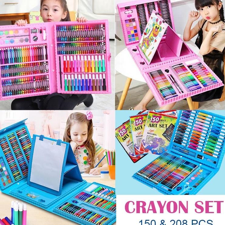 

Crayon Set Anak Pensil Warna 150Pc 208Pc Set Krayon Spidol Gambar Mewarnai Anak