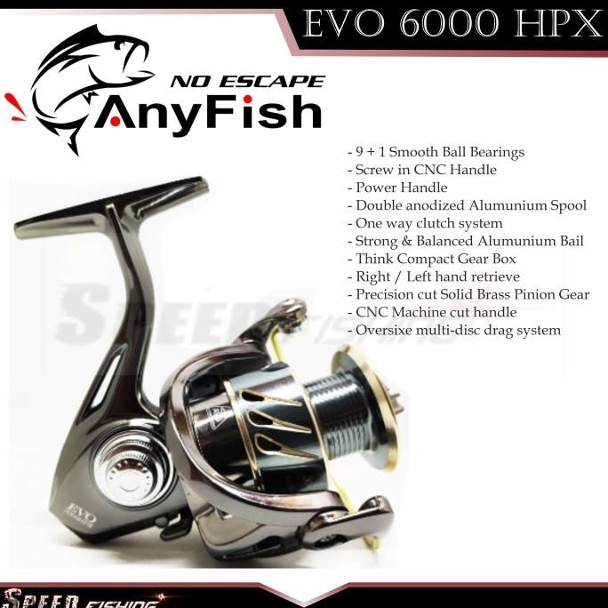 (Diskon) Reel Anyfish Evo 6000 X Power Handle Anyfish Evo 6000X Bestseller
