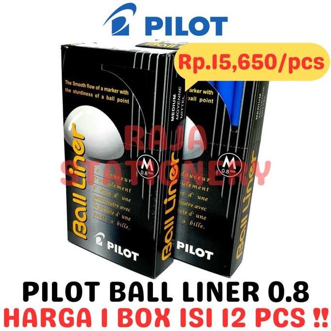 

TERBARU - PILOT BALL LINER 0.8 MEDIUM TIP LUSIN [12 PCS] BLACK BLUE RED GREEN PULPEN PEN BOLPEN PILOT BALLLINER 0.8 HITAM BIRU MERAH HIJAU LUSIN [12 PCS]