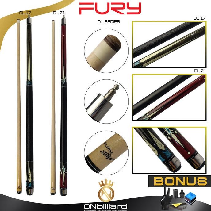 NEW Stick Billiard Fury DL Series DL-17 DL-21 Cue / Stik Billiar Fury DL Billiard Billyar