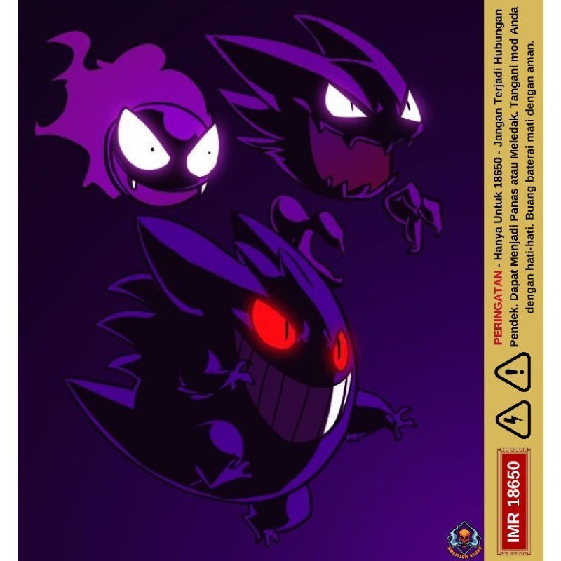 

*PromoGet2* Ambitionstore Stiker Wrap Baterai 18650 Pokemon Series Pelindung Dan Penghias Untuk Segala Merek 25 Stiker Garskin HP/Case Custom COD