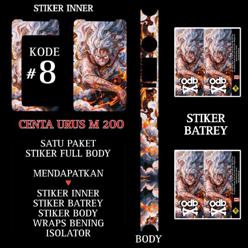 

*PromoGet2* Stiker Vnil M200 Kode 8 Stiker Garskin HP/Case Custom Dan COD