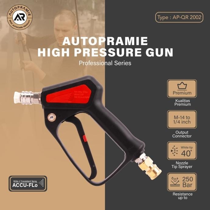 BEBAS ONGKIR - High Pressure Gun Jet Cleaner Quick Release 250 bar / QR Autopramie AP-QR 2002
