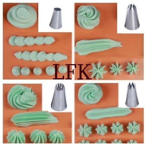 (Good) SPECIAL SPUIT 4PCS SET #9FT #356 #1E #1A NOZZLE BESAR JUMBO PIPING KUE