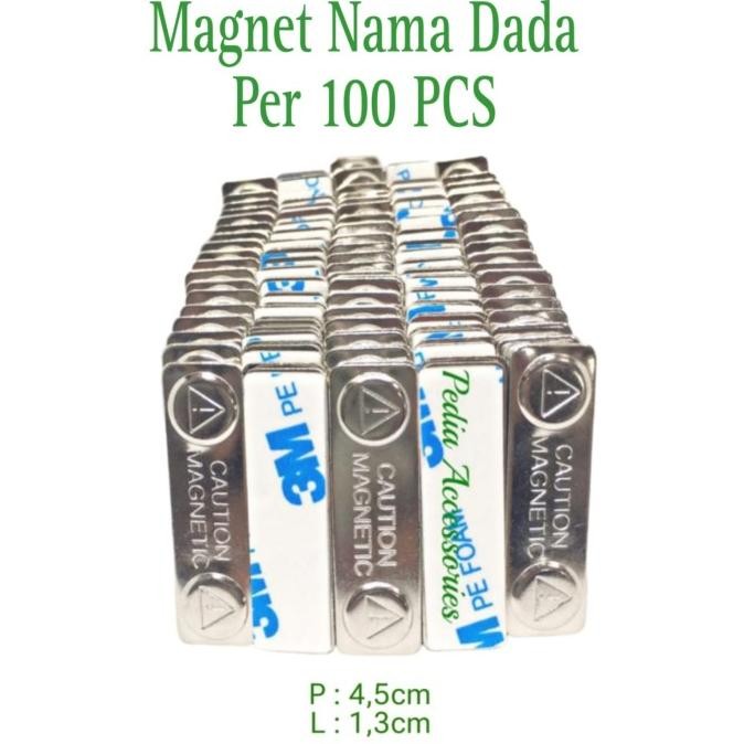 

TERBARU - Original Premium Magnet Nama Dada Magnet Name Tag - per 100pcs