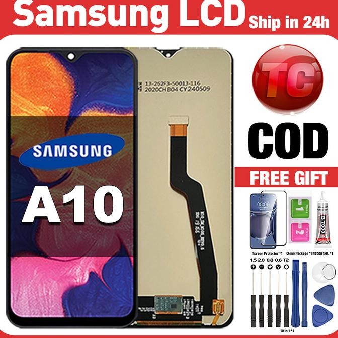Original Lcd SAMSUNG A10 fullset ori asli Layar hp touchscreen Sentuh Versi Tinggi COD SAMD