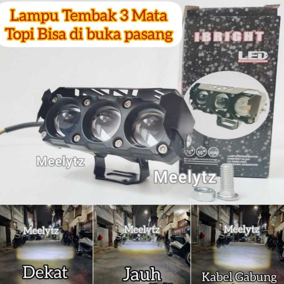 Lampu Tembak Laser 3 Mata Full Alumunium Premium