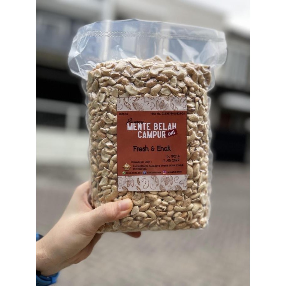 

(Good) KACANG METE PANGGANG BELAH CAMPUR BESAR KECIL MENIR 1KG (READY TO EAT