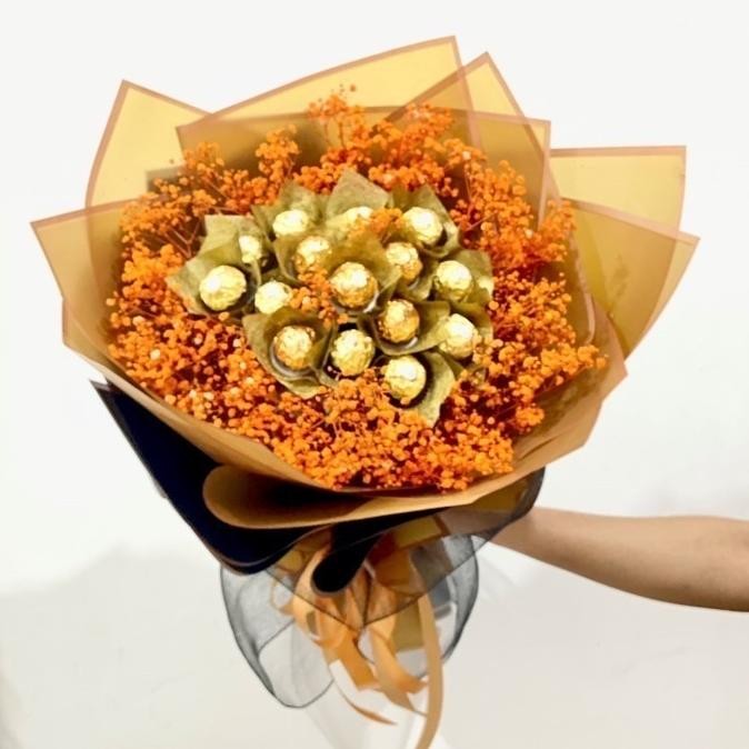 

Buket coklat ferrero rocher | buket wisuda / ulang tahun - 15 coklat Terlaris