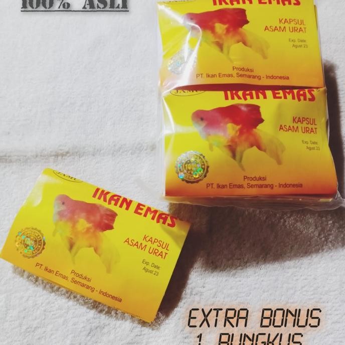 

Jamu Kapsul Ikan Emas (Obat Asam Urat) - 1 Pak Isi 10 Bungkus