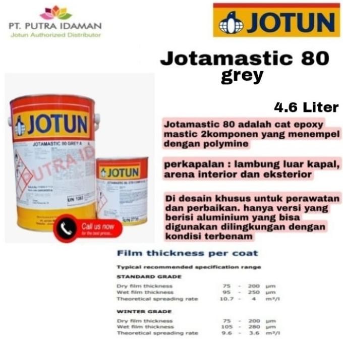 JOTUN CAT EPOXY / JOTAMASTIC 80 GREY 5 LITER / 2 KOMPONEN / CAT EPOXY