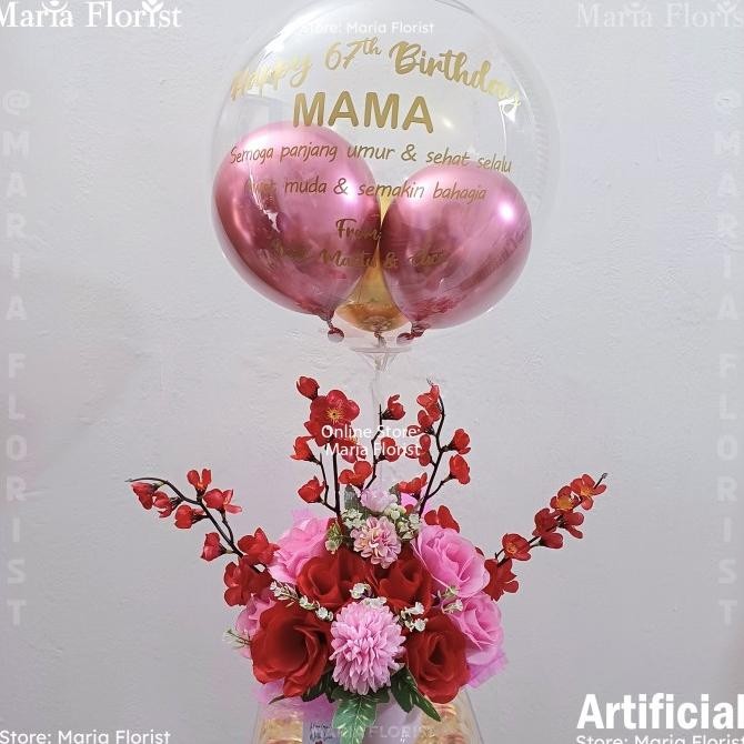 Bloom Box Birthday Grand Opening - Buket Balon - Buket Bunga Balon Terlaris