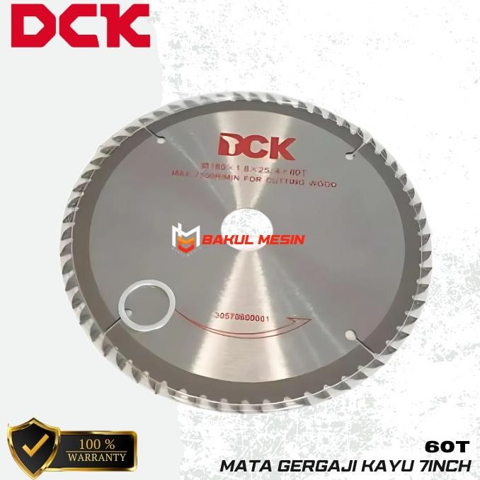 DCK SAW BLADE MATA GERGAJI KAYU CIRCULAR SAW 7INCH 60T