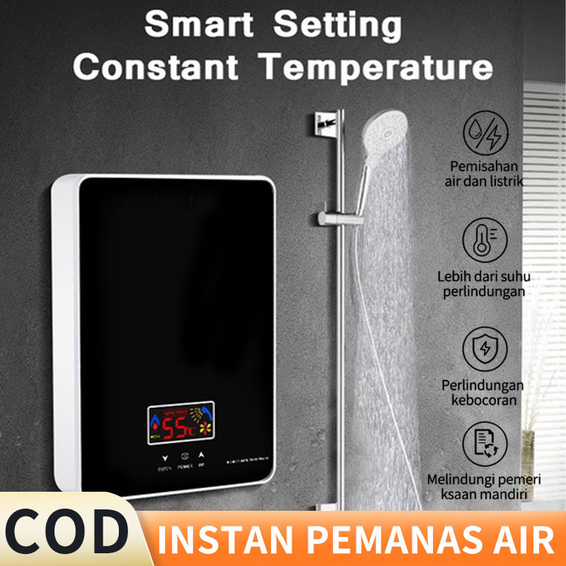 Pemanas Air Pancuran Kamar Mandi di dinding Pemanas Air Listrik Hemat Energi untuk Kamar Mandi peman