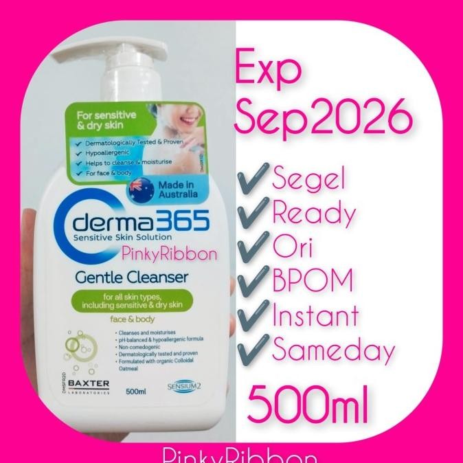 BEBAS ONGKIR - 500ml Derma365 Derma 365 Gentle Cleanser