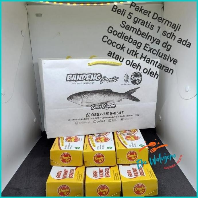 

Original..!! Paket Darmaji Bandeng Presto Sdh Digoreng + Sambel, Beli 5 Bonus 1