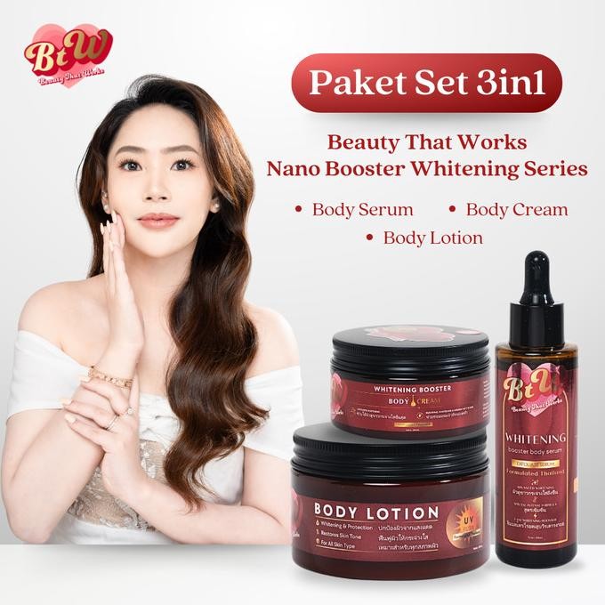 NEW BTW Beauty That Works Nano Booster Whitening Series | Bodycare