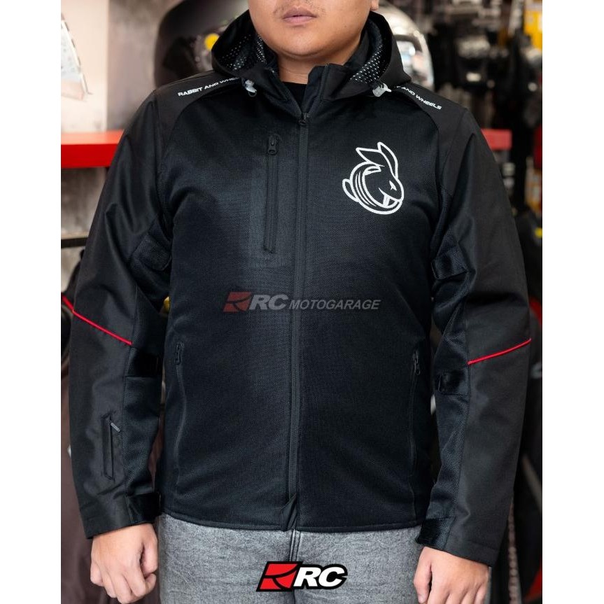 Jaket Motor - Rabbit and Wheels Patron Tex Black Original