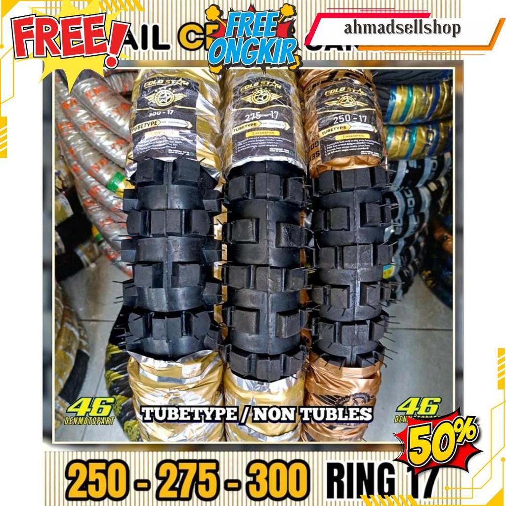 Promo - Ban Luar Motor Trail Cross Cros Cangkul [ 250 , 275 , 300 Atau 70/90 , 80/90 , 90/90 ] Bebek