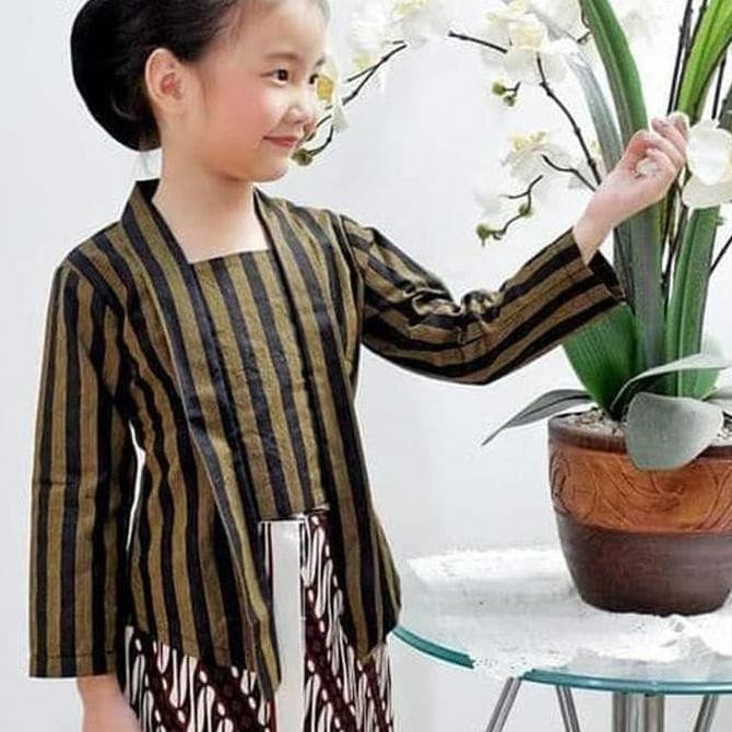 Kebaya kartini ketoprak surjan lurik pakaian adat jawa anak perempuan