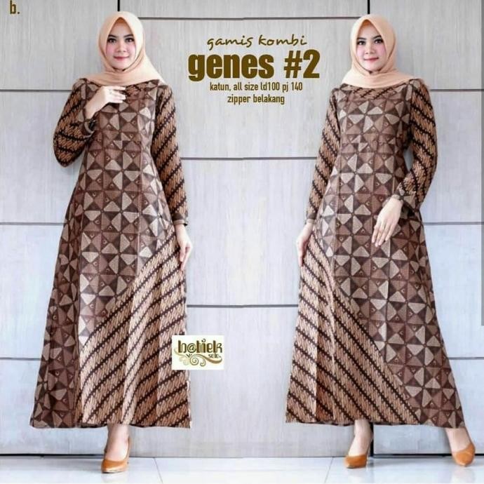 NK BATIK GAMIS KOMBI GENES #2 DRESS BATIK BAJU KONDANGAN WANITA ZAK