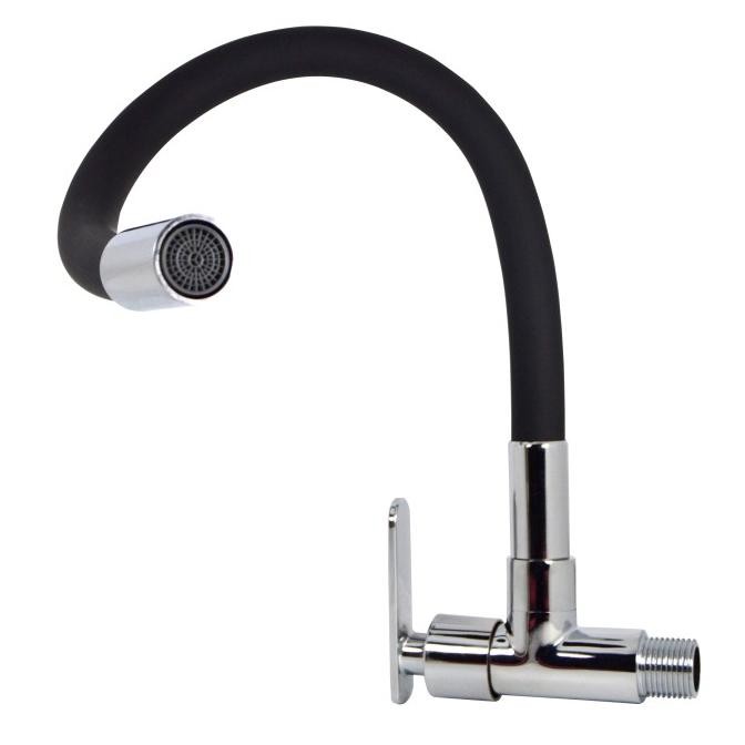 VNT Kran Cuci Piring Flexible Kuningan Leher Angsa Keran Tembok Dapur