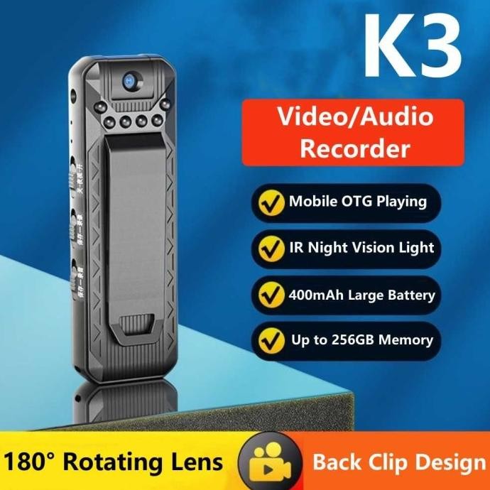 Kamera Mini Tersembunyi Tanpa Kabel Pengintai Kecil CCTV Spycam Spy Camera Full HD 1080P Rotating Le