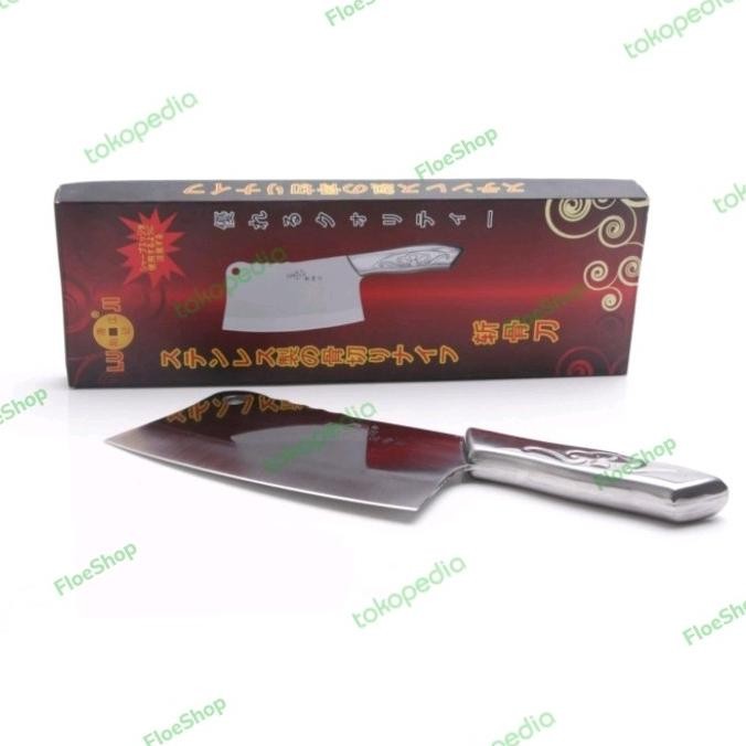 Pisau Golok Daging Besar Gagang Stainless Steel Luji/Luoji B 018 B018 BIN