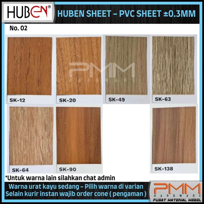 Pvc Sheet Tebal 0,3 Warna Urat Kayu Sedang Taco Sheet Deco Huben Sheet