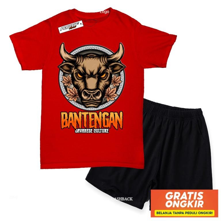 Baju Kaos Anak Viral Setelan Bantengan Mberot Jaranan Malangan Harga Grosir