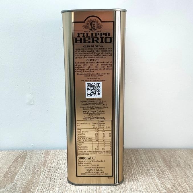 

Filippo Berio Olive Oil 3L - Minyak Zaitun Murni / Pure 3 L Italy murah