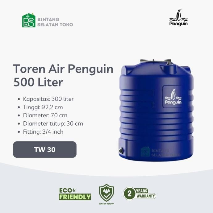 TOREN PENGUIN TW 55 TANGKI / TOREN / TANDON AIR BLOW 500 liter murah