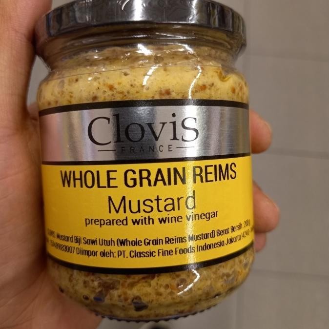 

clovis mustard whole grain 200gr murah