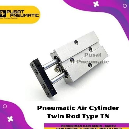 Tn 20X50 Pneumatic Cylinder Twin Rod / Cylinder Pneumatic Tn 20 X 50 New Stok